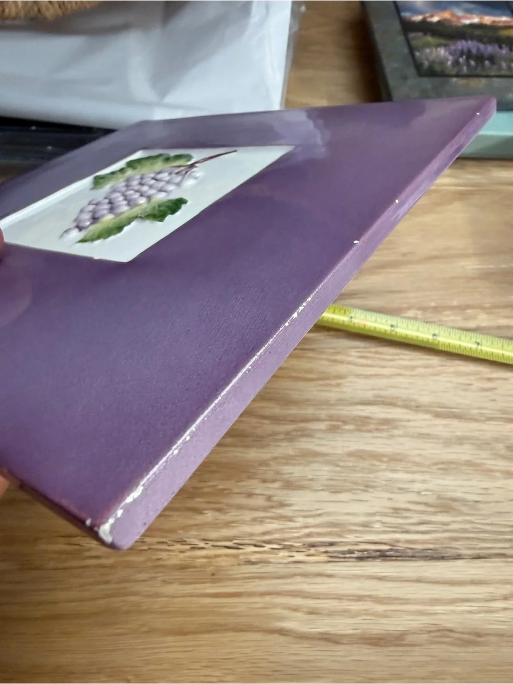 Purple Grape Ceramic Accent Tile from World Market